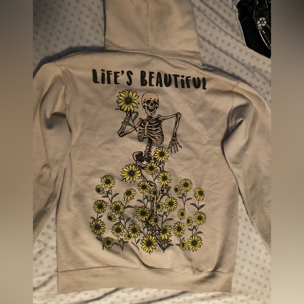 life’s good skeleton hoodie